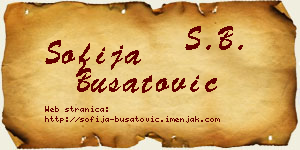Sofija Bušatović vizit kartica